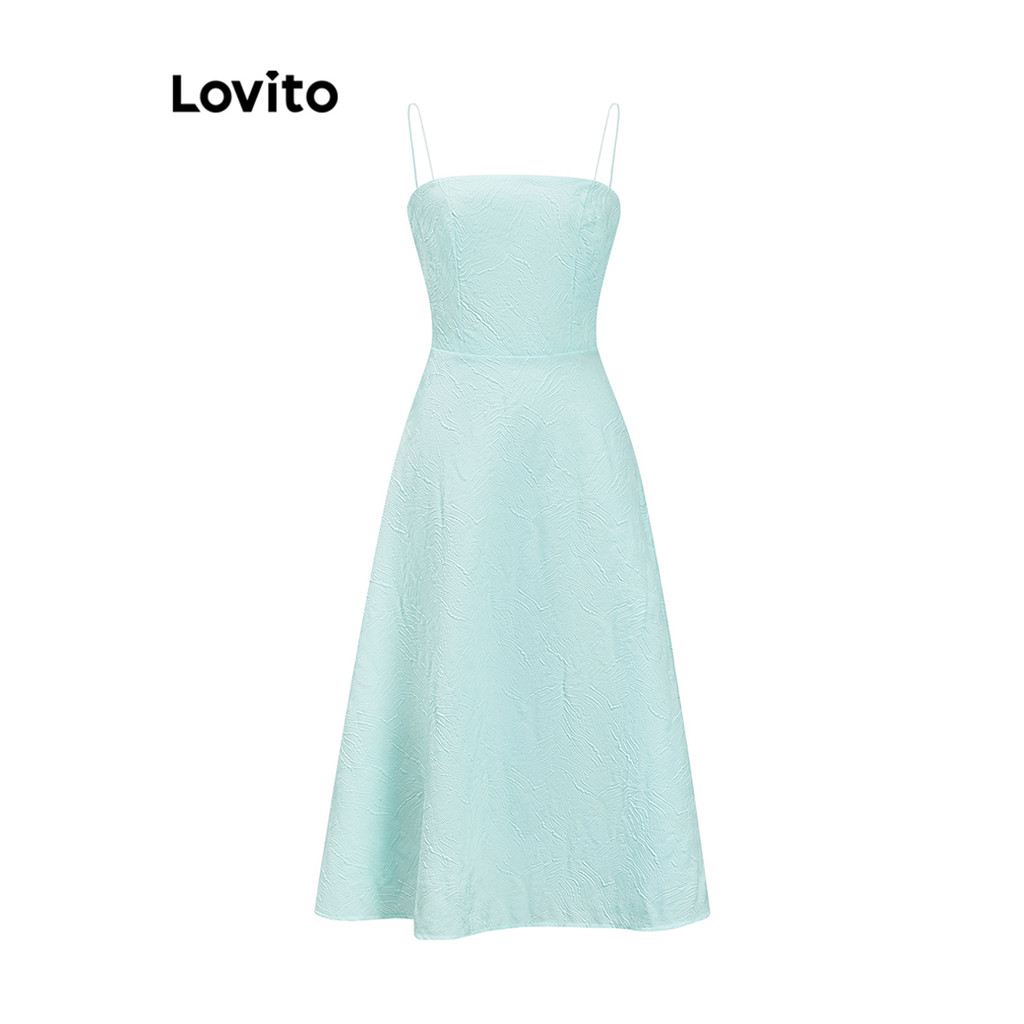 Lovito Vestido Casual Com Textura De Tecido Liso Para Mulheres L70AD083 (Multicolorido) em Oferta na Shopee