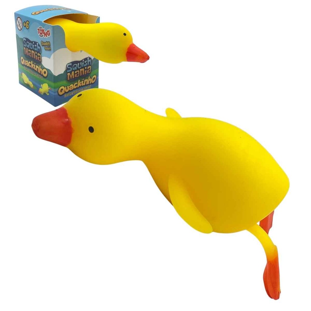 Pato Patinho De Apertar Squish Mania Quackinho Original, Toyng, Anti-stress Alívio Estresse