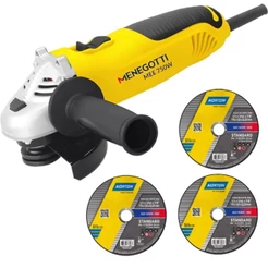 Esmerilhadeira Angular 750W 4.1/2 POL MEE-750 MENEGOTTI + Disco de Corte Standard NORTON