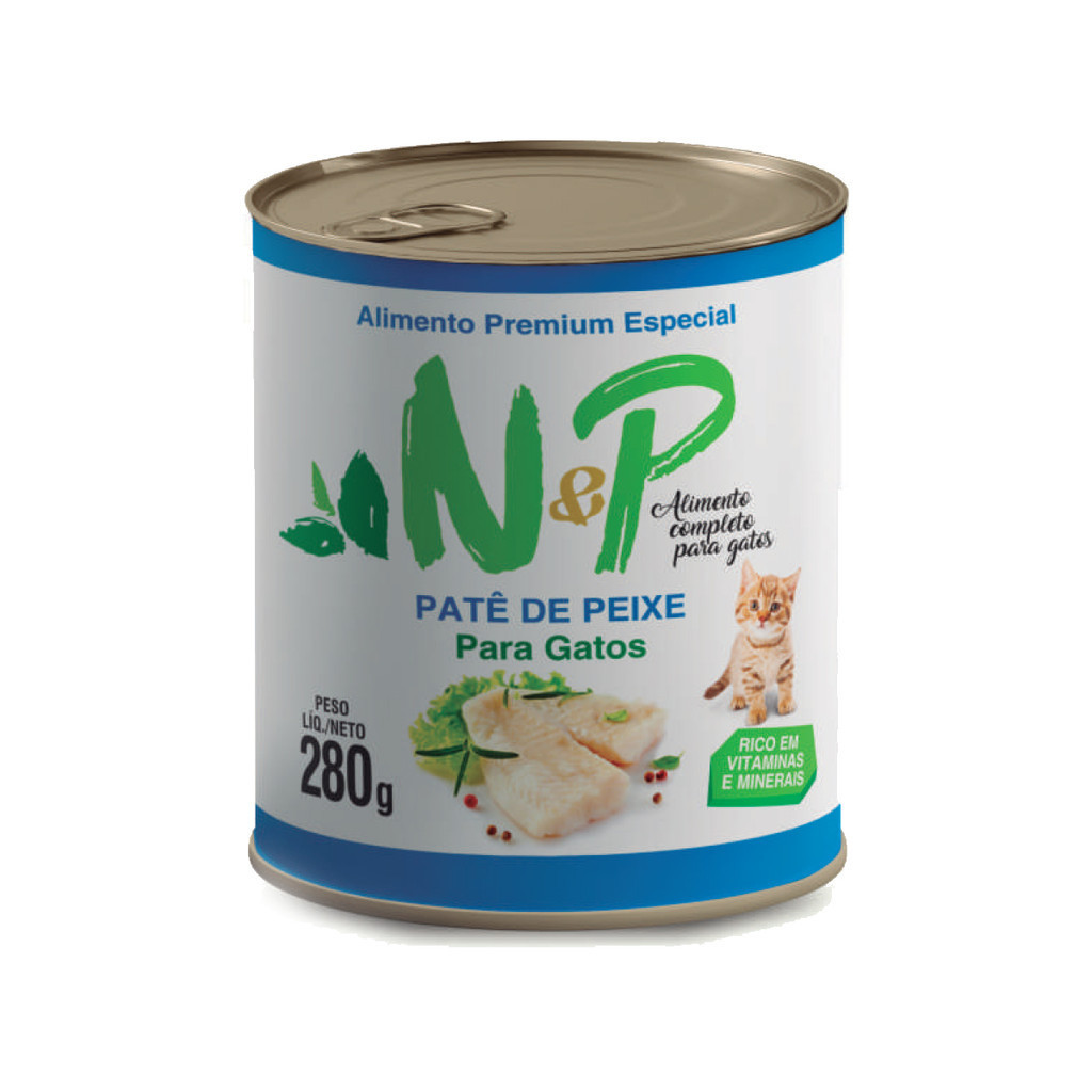 Patê Petisco Sabor Salmão Gatos Premium N&P 200g