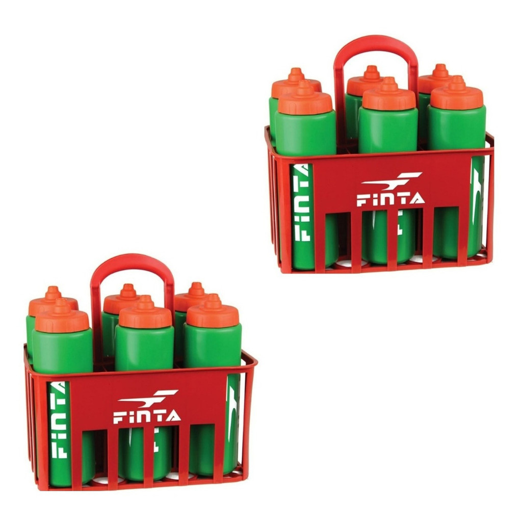 Kit 02 Cesta Com 12 Squeeze 1 Litro Finta Válvula Automática Futebol Treino Original