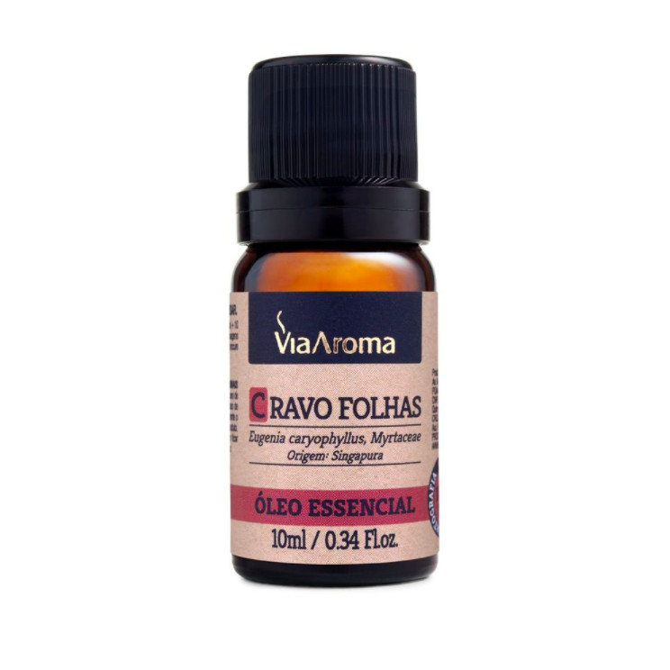 OLEO ESSENCIAL 10ML CRAVO FOLHAS VIA AROMA