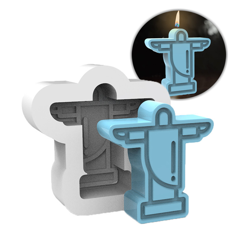 Forma de Silicone Mini Cristo Redentor Realista | Velas | Lembrancinha | Rio | Decoração