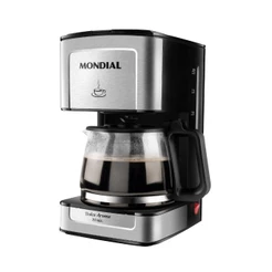 Cafeteira Elétrica Dolce Arome Mondial Inox C-43-20 Xícaras Preta 127V