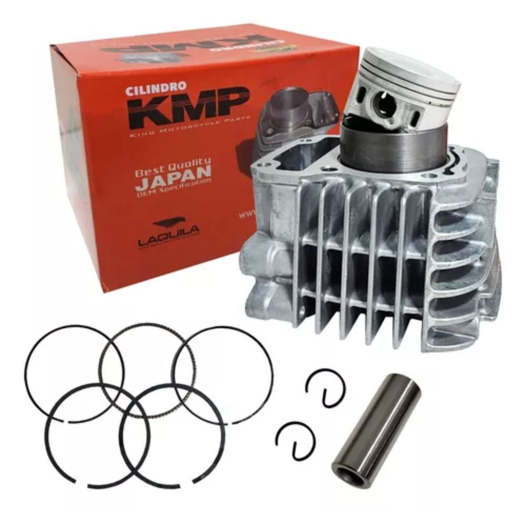 KIT CILINDRO PISTAO E ANEL JUNTA KMP BIZ 110 POP STD  KIT-A