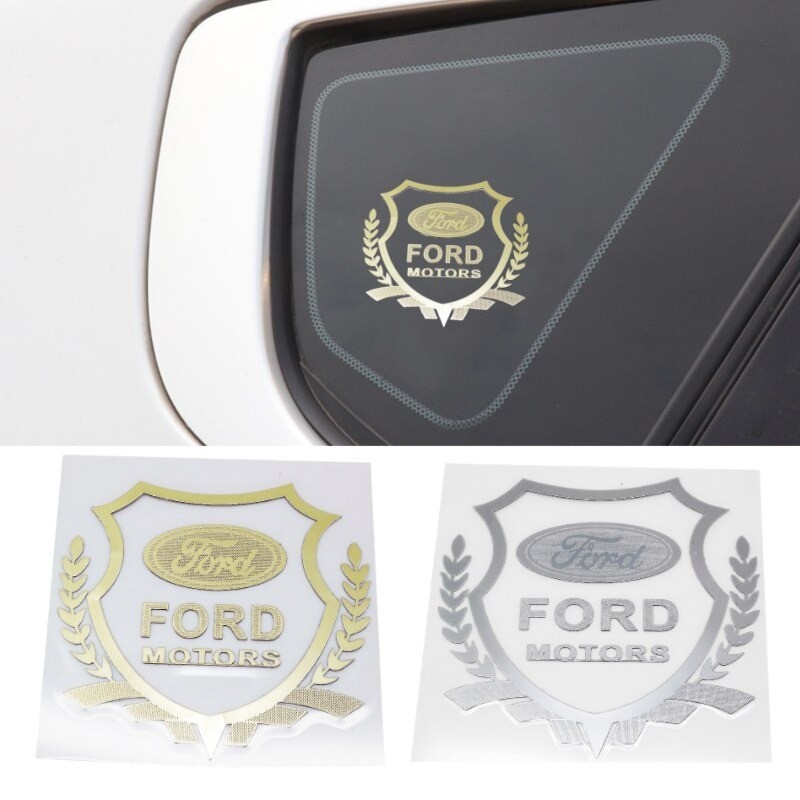 3D Metal Decalques Laterais Do Carro Emblema Adesivo Para Ford Logotipo Fusion Focus Transit Fiesta Maverick Mustang Kug