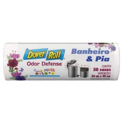 Saco P/ Lixo Pia E Banheiro Flower Power Dover Roll Odor Defense 50Un