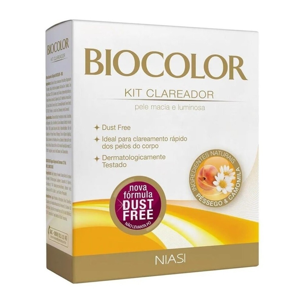 Kit Clareador Biocolor Pessego & Camomila Agua Oxigenada + Po Descolorante - Beauty