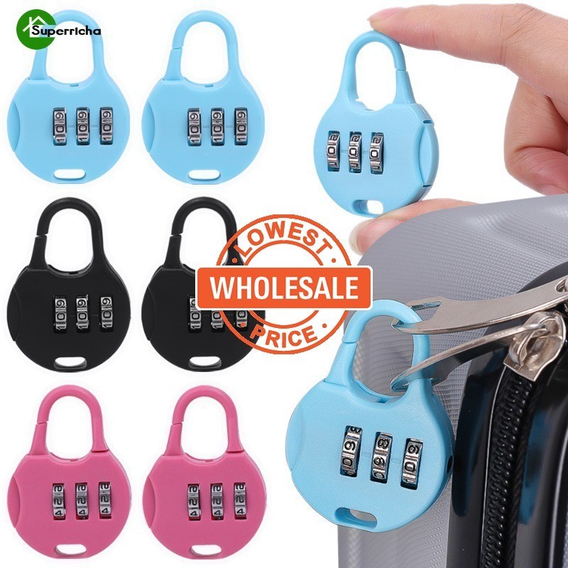 Imagem [Preço Por Atacado] Estojo De Mala Caneta Cadeado-Acessórios Domésticos Anti-Roubo-Fechadura Combinada Com Senha De 3 Dígitos-Para Armários De Armazenamento , Bolsas Multifuncional