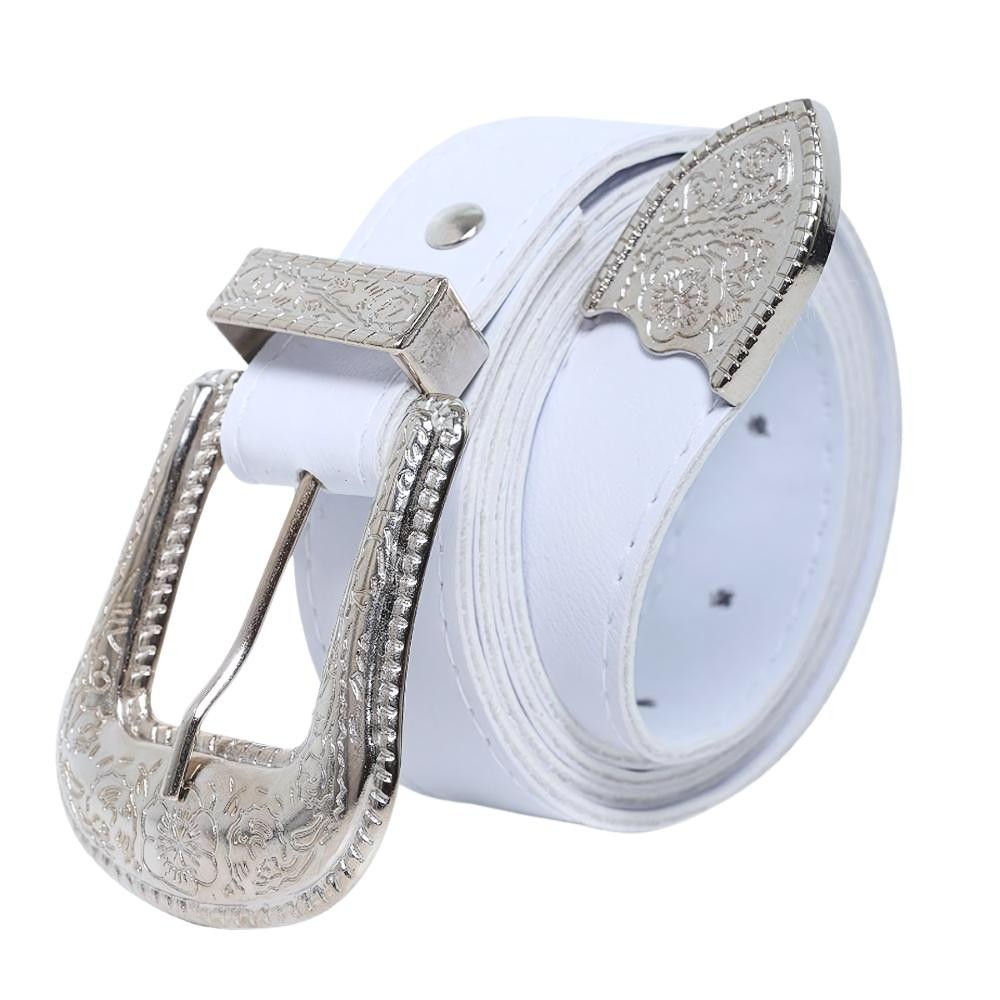 Cinto Feminino Moderno Branco Country Cowboy Pluz Size