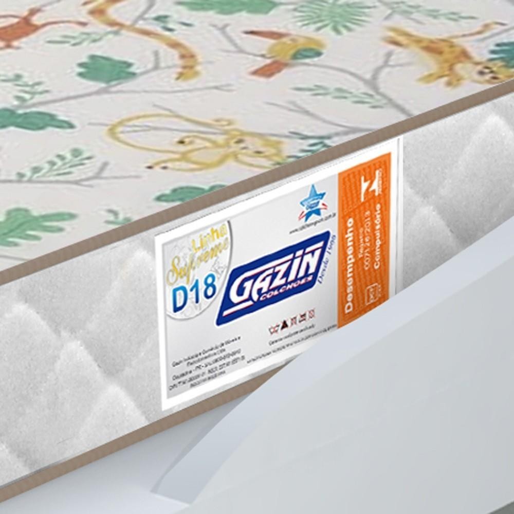 Colchão Para Berço 60cm Espuma D18 Supreme Branco - Gazin
