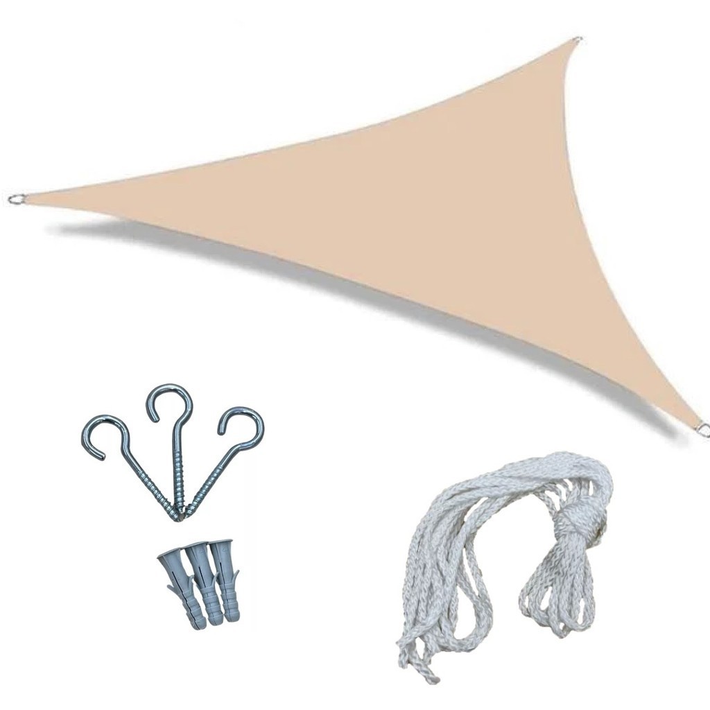 Tela Toldo Sombreamento Multiuso 3,6Mt Areia +Kit Instalação