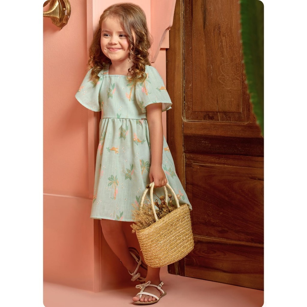 Vestido Bebê Coqueiros - Nini e Bambini
