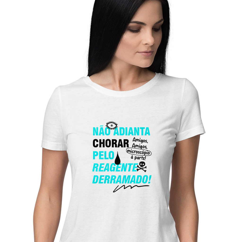 Babylook feminina Biomedicina Frase engraçada tecido Viscolycra