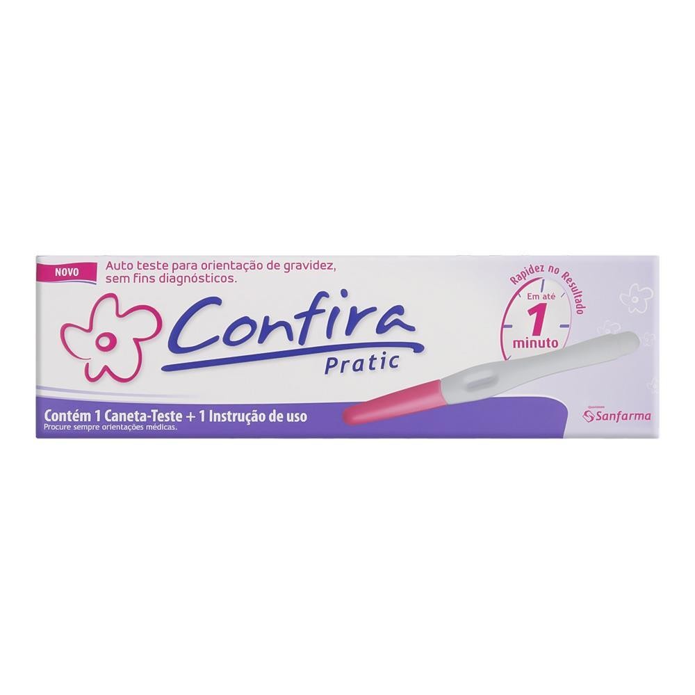 CONFIRA TESTE DE GRAVIDEZ + CANETA-TESTE COM 1 UNIDADE em Oferta na Shopee
