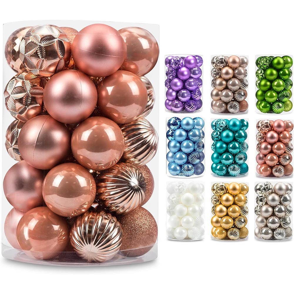 2024 Novo Produto 4CM 6C Bola de Natal Bola de Natal Decoração Festa de Natal 7pcs Golden Pearl Bola de Natal Decoração Árvore de Natal Rose Gold Bola de Natal