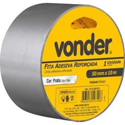 Fita Adesiva Reforçada 50mm X 10m Prata - Vonder