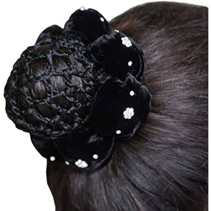 Rede para Coque Ballet Redinha Cabelo Lisa e Com Strass Crochê Dança Infantil e Adulto