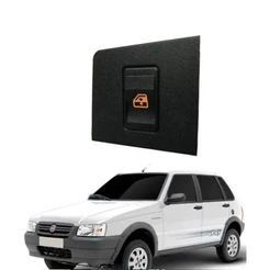 Botao Vidro Eletrico Simples Fiat Uno Elba Tempra Ambar