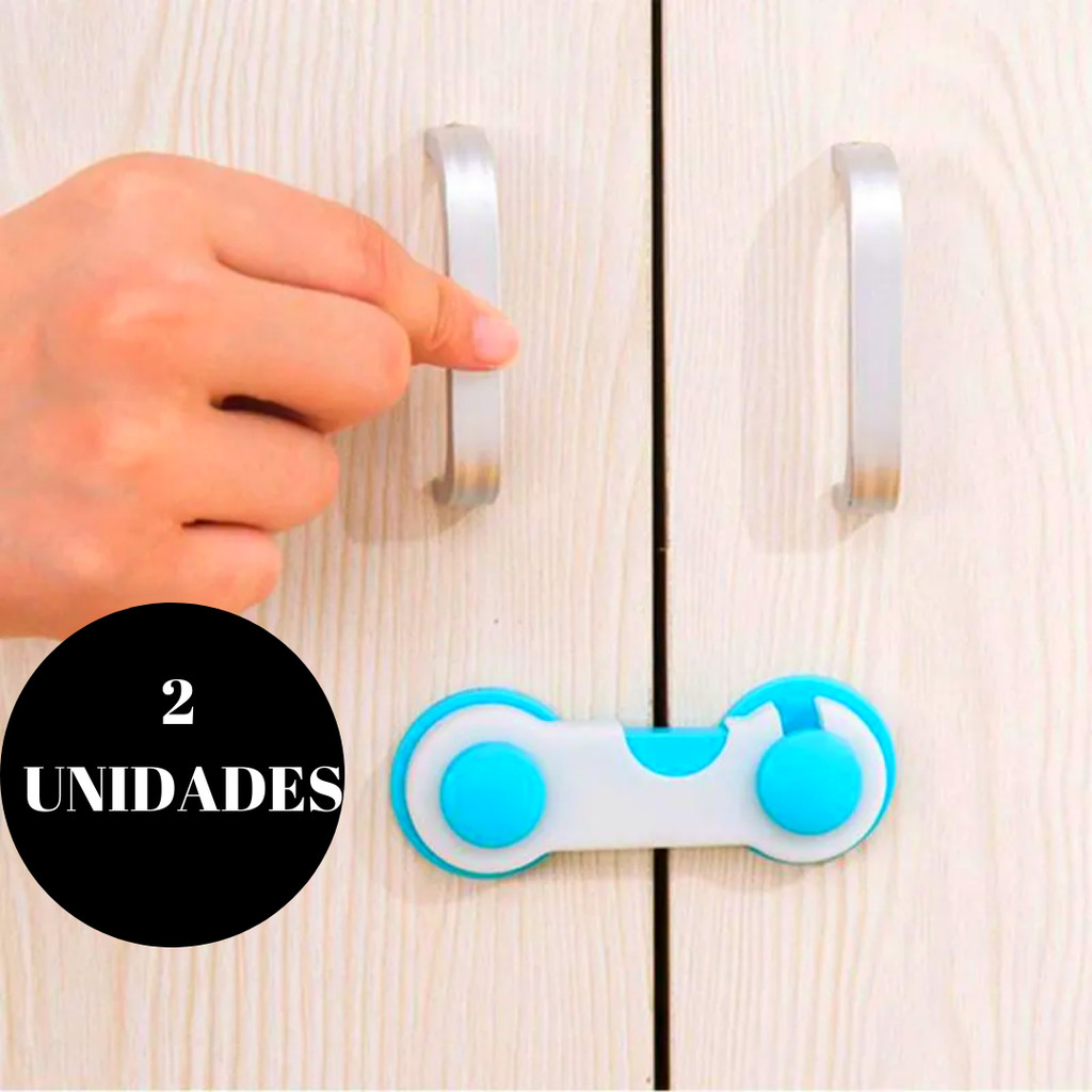 Trava Portas Gavetas Armários Segurança e Proteção Para Bebês e Crianças