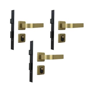 Kit 3 Fechaduras Roseta Módena Bronze Latonado Externa MGM em Oferta na Shopee