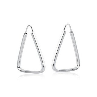 Argola Feminina de Prata 925 Triângulo 25mm em Oferta na Shopee