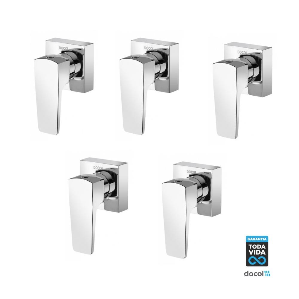 Kit 5 Kit 5 Acabamento Para Registro Base Docol Lift 1/2" 3/4" 1" Cromado Docol em Oferta na Shopee