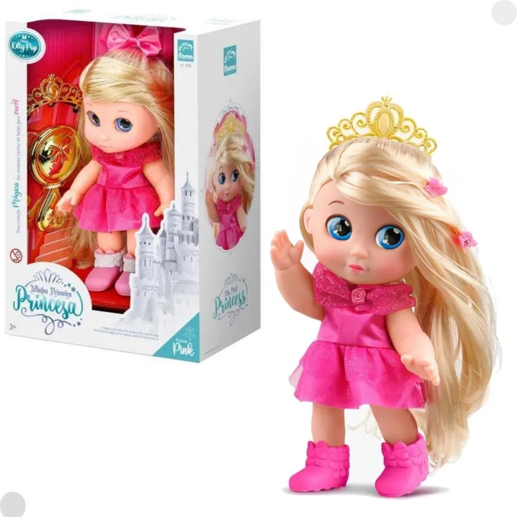 Detalhes do Boneca Princesa Pink Kilty Pop 5890 - Roma