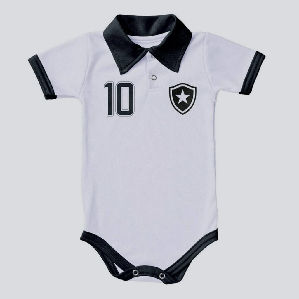 Body Botafogo Baby II Branco e Preto em Oferta na Shopee