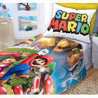 Lençol Cobre Leito Solteiro  + Fronha Super Mario