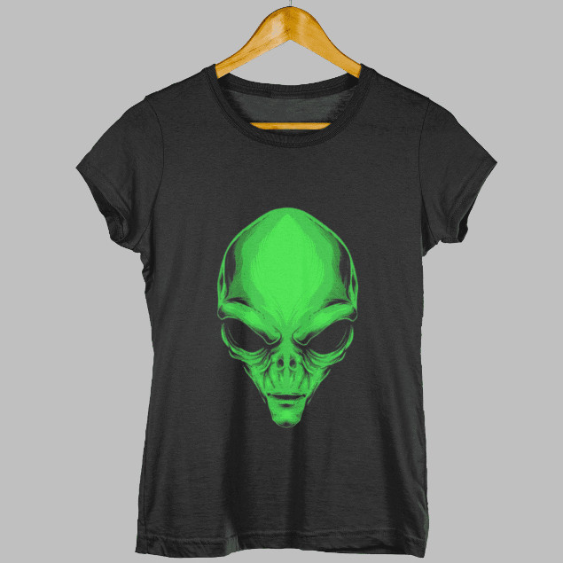 Blusinha De ET Alien Feminina Baby Look Malha Leve Confortável Tecido Malha Fria