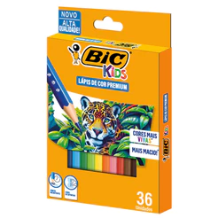 Lápis de cor 36 cores Kids Sextavado Bic