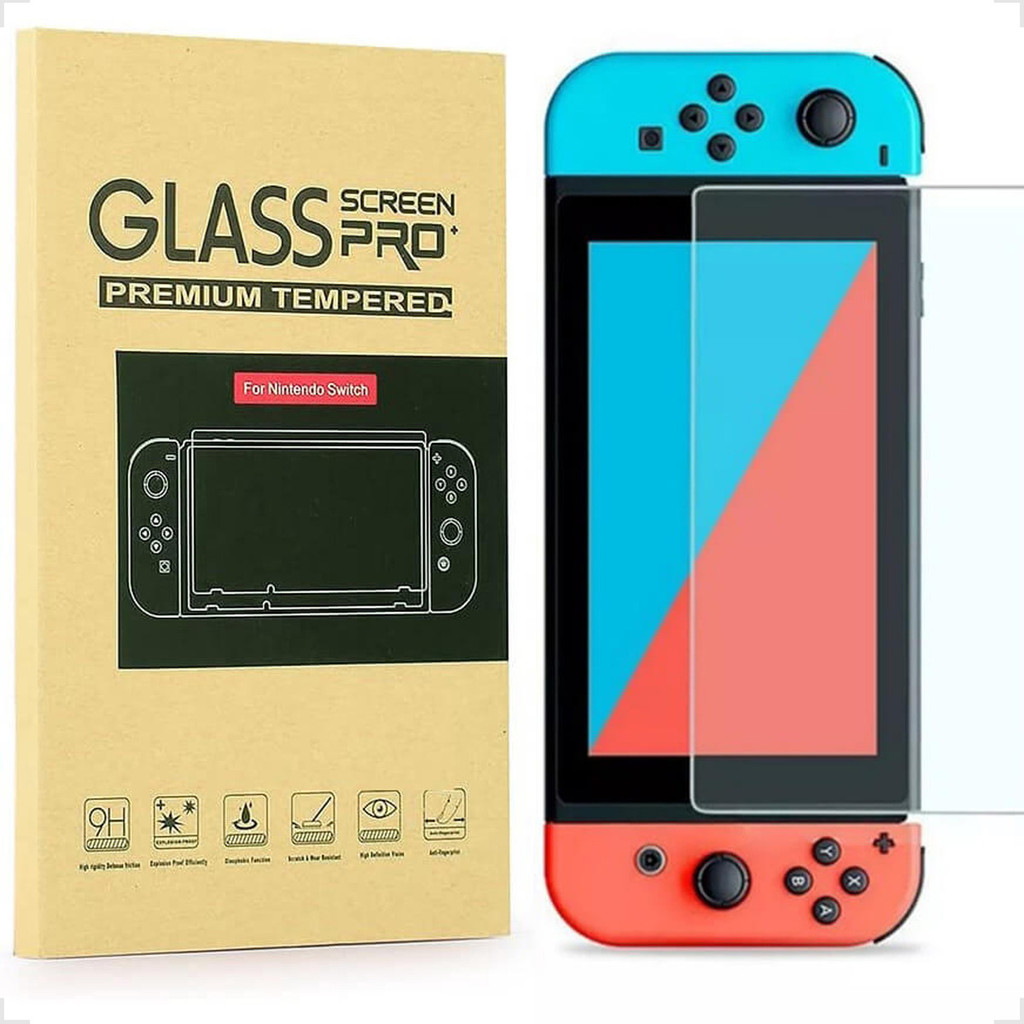 Película Protetora De Vidro Temperado Transparente Compatível Com Nintendo Switch Oled Lite Ns