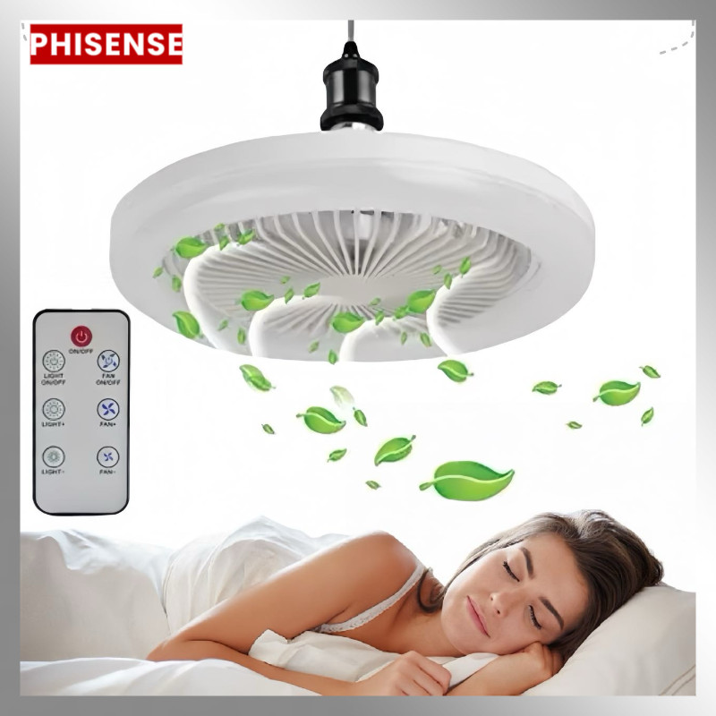 PHISENSE Ventilador De Teto Com Led Lâmpada Novo Com Controle Led 36W