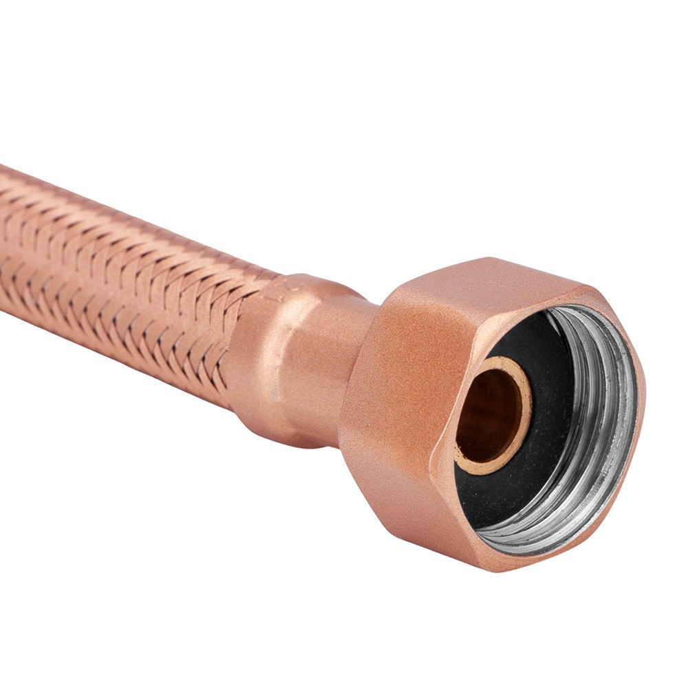 Kit 2 Engate Mangueira Flexível Rose Trançado Aço Inox 40cm — imagem 2 de 2