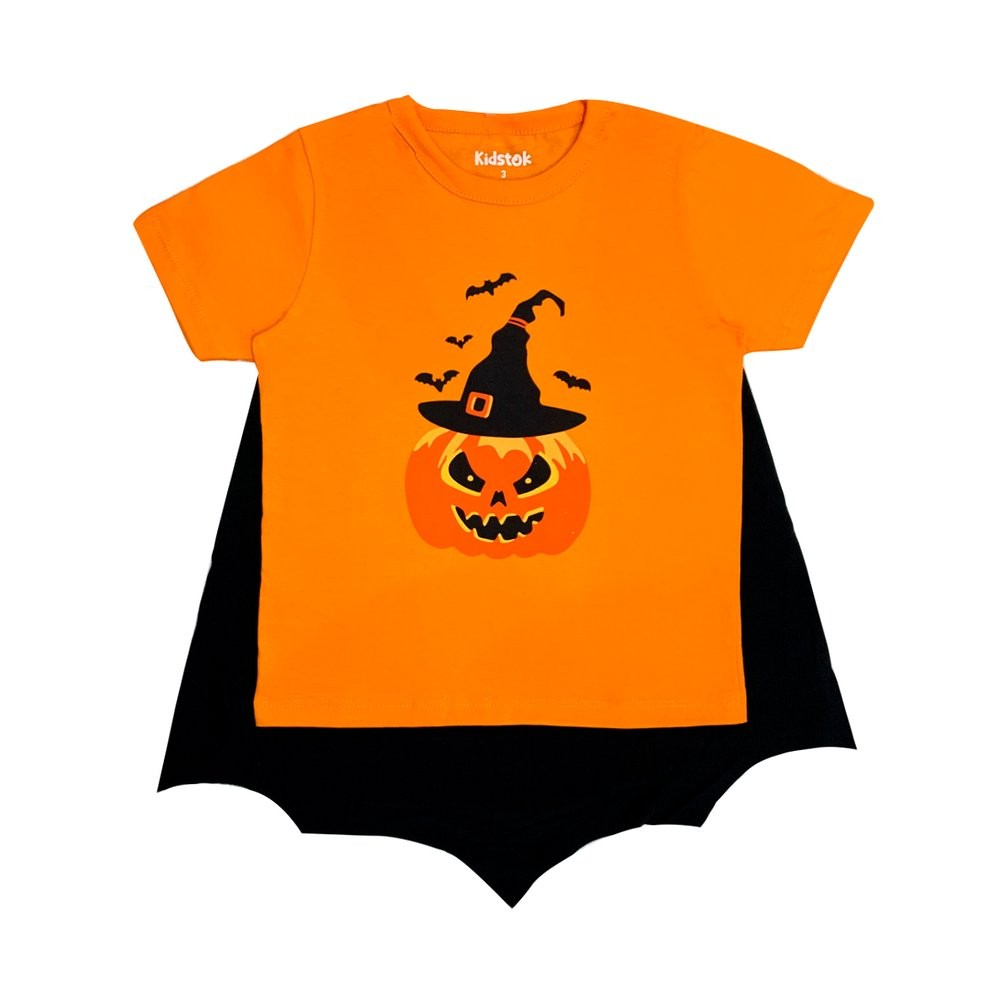 Camiseta Menino Halloween Abóbora - Kidstok em Oferta na Shopee