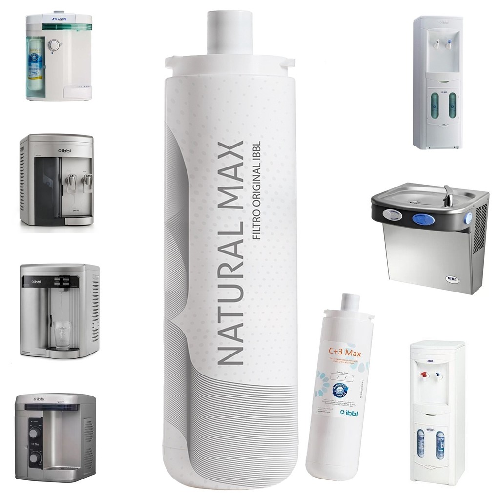 Refil Natural Max C+3 Max Filtro IBBL Purificador De Água Original