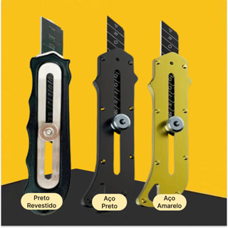 Estilete Profissional em Aço Metal Ferramenta Multiuso em Oferta na Shopee
