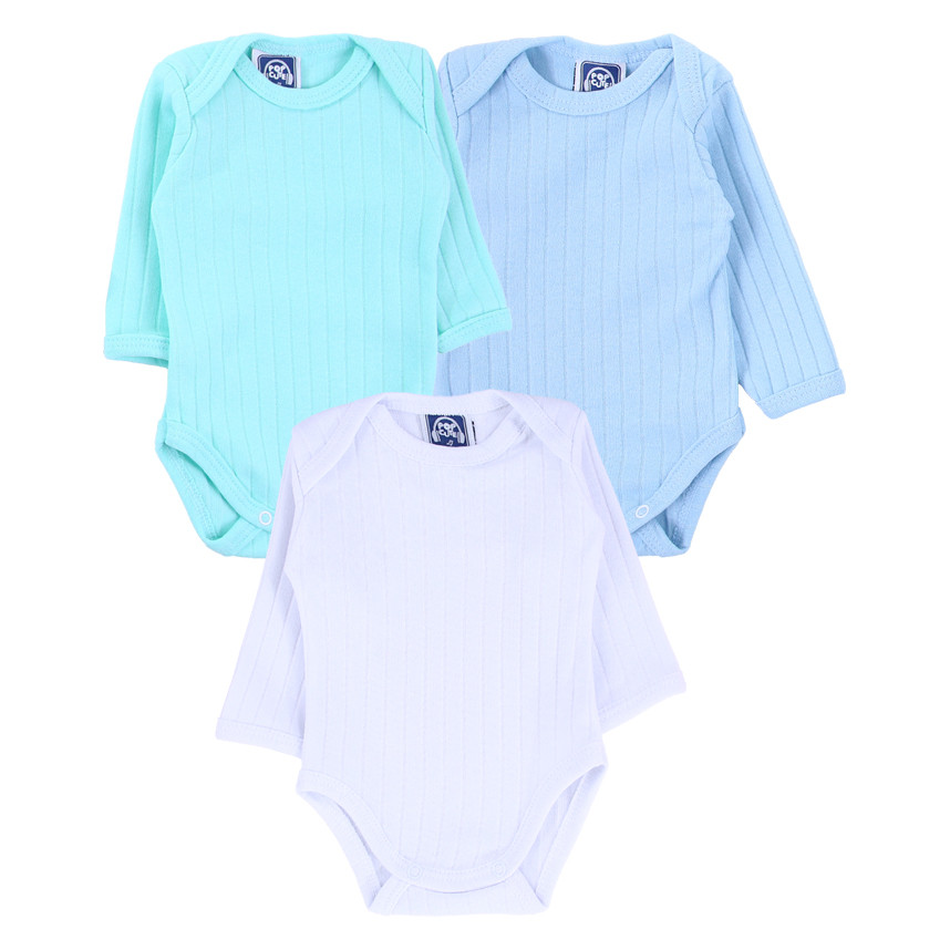 Kit Body Bebê Pop Cute Suedine Liso Manga Longa - 03 Peças em Oferta na Shopee