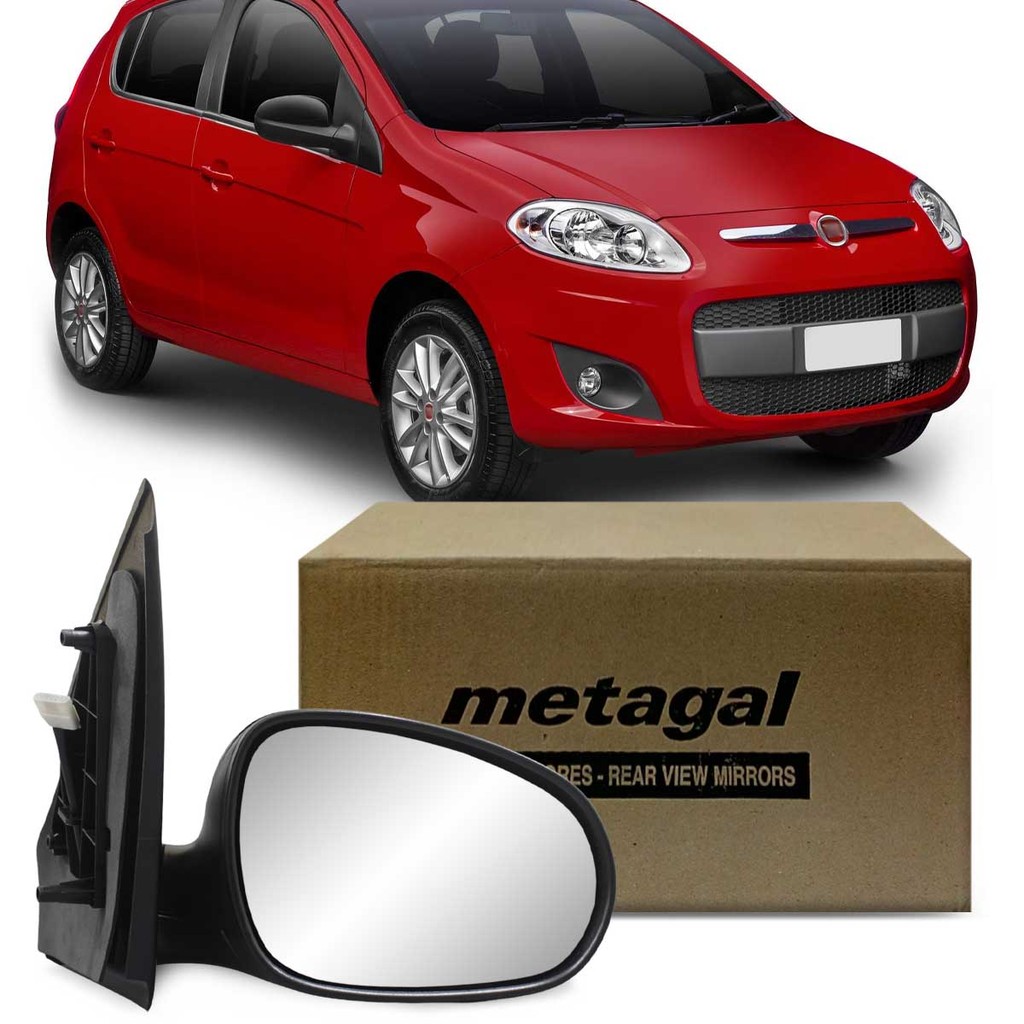 Retrovisor Palio G5 2012 a 2017 Grand Siena 2013 a 2021 Elétrico Metagal Lado Direito