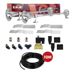 Kit Buzina Maritima 74cm 12mm 12v/24v Suporte Tubo Completo Caminhão Linha Pesada