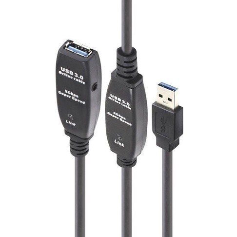 Cabo Extensor USB 3.0 Ativo com Repetidor Macho para Fêmea 15m