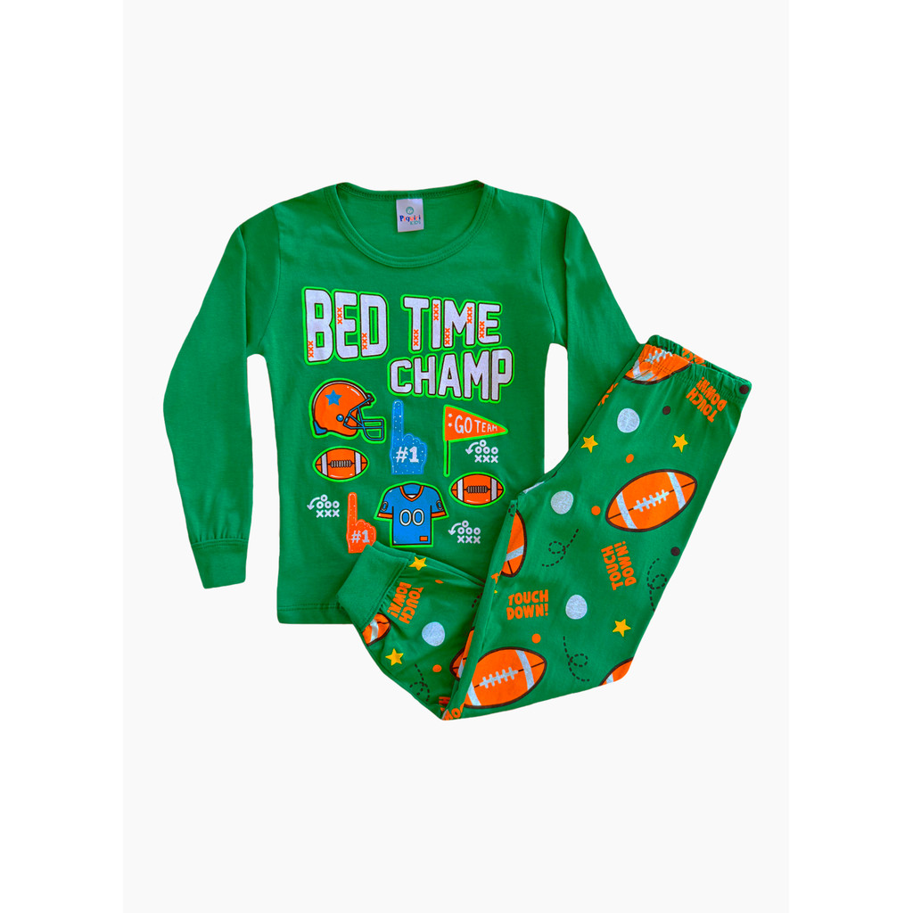 Conjunto Pijama Brilha no Escuro Infantil – Futebol Americano | Conforto e Diversão para Crianças