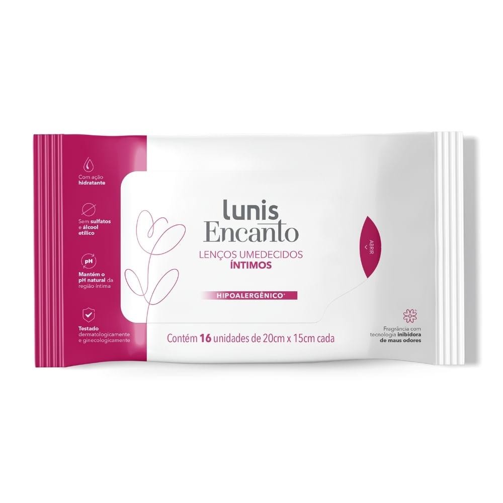Lenco Lunis Encanto Intimo c/16un em Oferta na Shopee