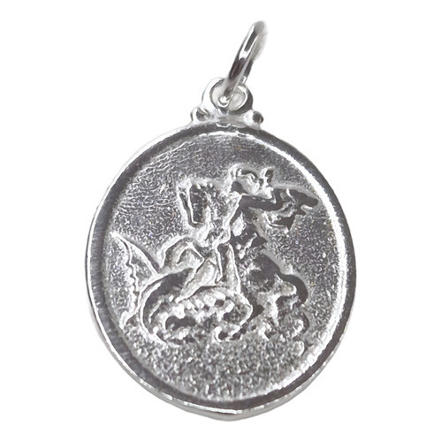 Pingente / Medalhinha São Jorge  Prata 925 1,3 Cm