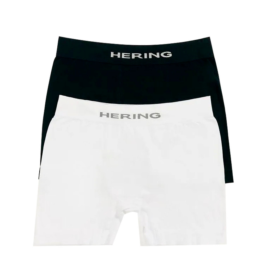 Kit Hering 2 Cuecas Boxer Sem Costura Preto/Branco