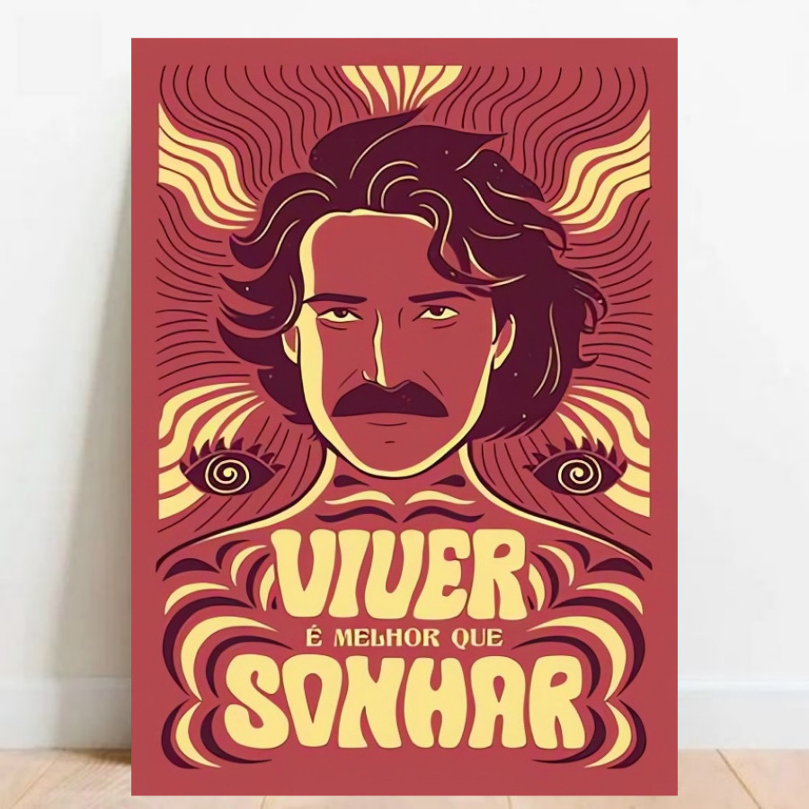 Poster Quadro Decorativo Belchior MPB Poster GeekWorld A1, A2, A2 e A4