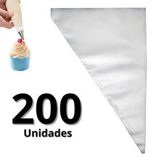200 Unidades Saco De Confeitar Descartável  Confeiteiro Bolo Doces Cupcake Descartavel  P/ M/G em Oferta na Shopee