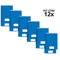 Kit Com 12 Caderno Brochura 96 Fls Pautado Capa Dura - Stiff KITS:KIT 05