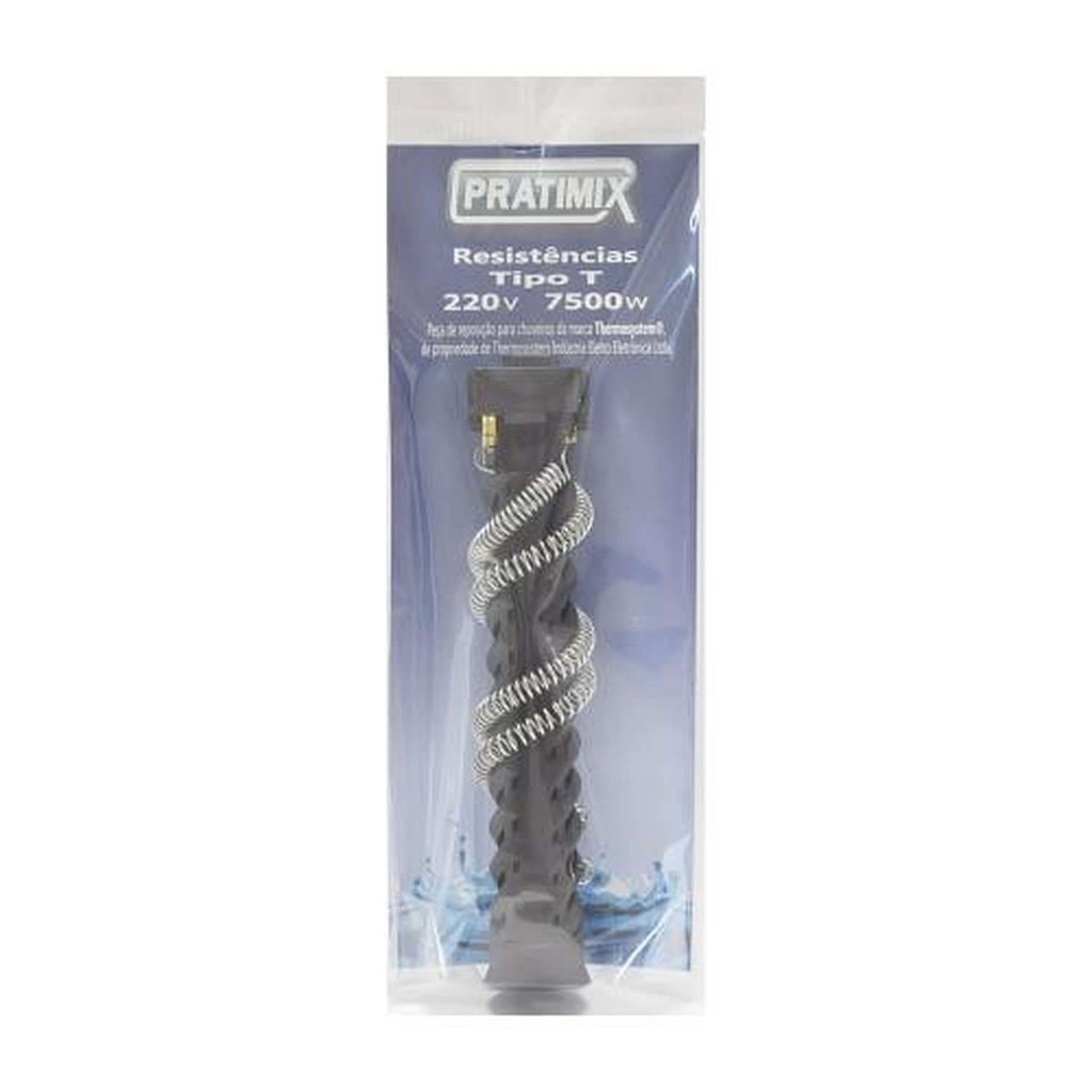 Resistência Chuveiro Ducha Hit Hydra 220V 7500W Compatível Eletrônica Hit 25x10,5x3,5cm